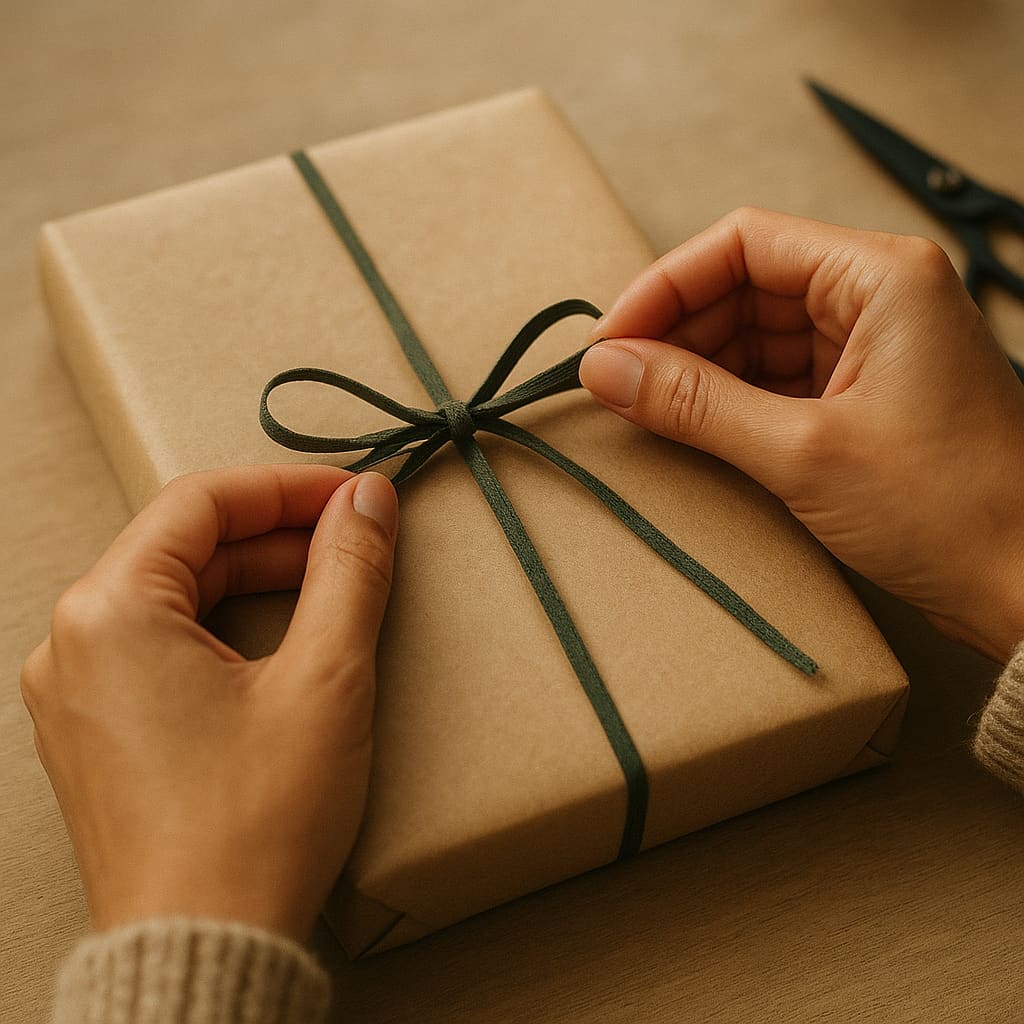 Envoltorio de regalo para libro